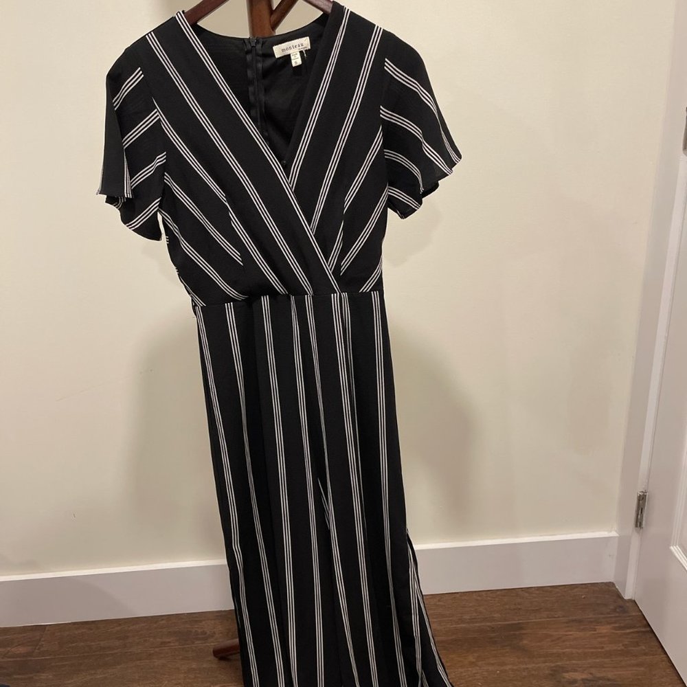 Montaeu Striped Black White Jumpsuit, Size US S